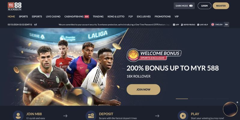 M88 – Đối Tác La Liga, Ưu Đãi Nhiều Bậc